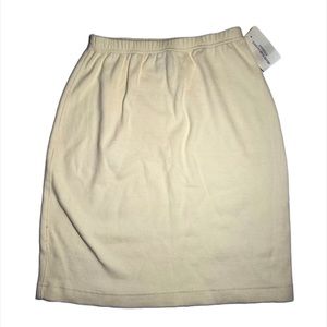 80s 90s Ribbed Mini Skirt Limited Light Sage Green